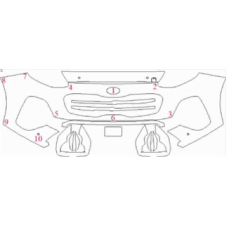 2019- KIA Sportage GT Line, GT Line S Front Bumper with Sensors pre cut kit