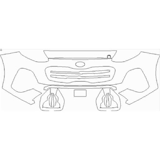 2019- KIA Sportage GT Line, GT Line S Front Bumper without Sensors pre cut kit