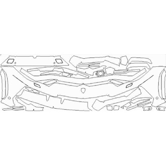 2019- Lamborghini Urus Carbon Package Front Bumper with Sensors and Washers pre cut kit