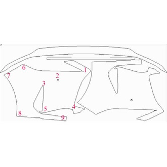 2019- Lexus RX Base Front Bumper with Sensors pre cut kit