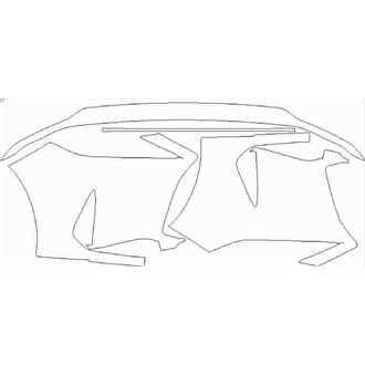 2019- Lexus RX Base Front Bumper without Sensors pre cut kit