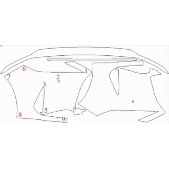 2019- Lexus RX L Front Bumper with Sensors pre cut kit