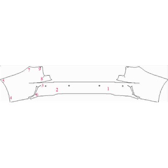 2019- Lexus RX L Rear Bumper with Sensors pre cut kit