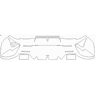 2019- McLaren 600LT Spider Rear Bumper without Sensors pre cut kit