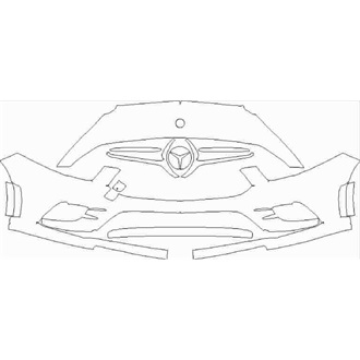2019- Mercedes A Class AMG Compact Limousine Front Bumper without Sensors pre cut kit