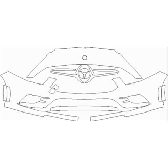 2019- Mercedes A Class AMG Limousine Front Bumper without Sensors pre cut kit