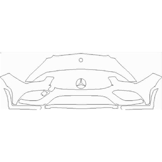 2019- Mercedes CLA Class AMG Line Coupe Front Bumper without Sensors pre cut kit
