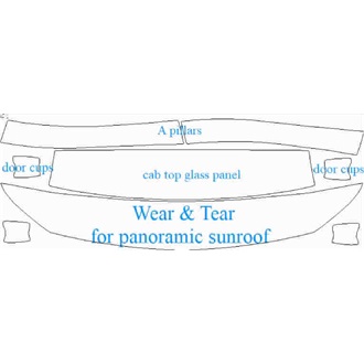 2019- Mercedes CLA Class AMG Line Coupe Wear & Tear for Panoramic Sunroof pre cut kit