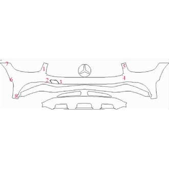 2019- Mercedes GLC Class AMG GLC 43 SUV Front Bumper pre cut kit