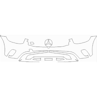 2019- Mercedes GLC Class Sport SUV Front Bumper without Sensors pre cut kit