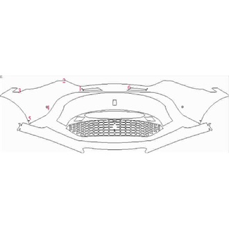 2020- Ferrari Roma Front Bumper with Sensors pre cut kit