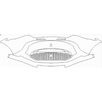2020- Ferrari Roma Front Bumper without Sensors pre cut kit
