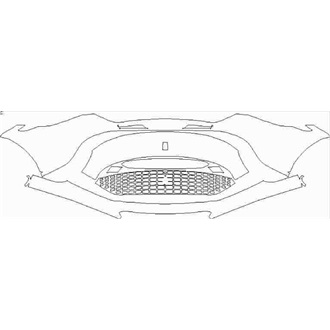 2020- Ferrari Roma Front Bumper without Sensors pre cut kit