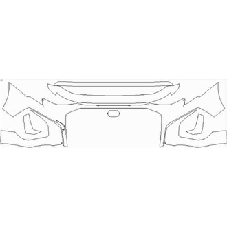 2020- Audi A3 S Line Hatchback Front Bumper without Sensors and Washers pre cut kit