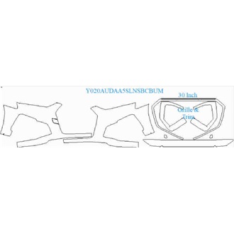 2020- Audi A5 Sportback S-Line Front Bumper without sensors and washers pre cut kit