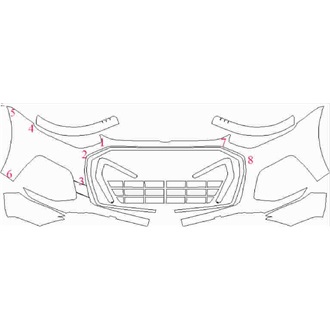 2020- Audi Q5 Sport SUV Front Bumper pre cut kit