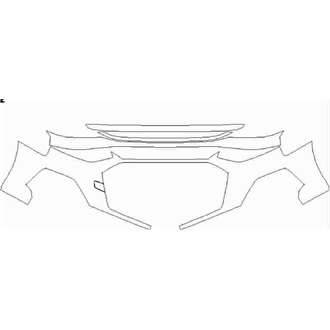 2020- Audi RS4 Front Bumper without sensors and washers pre cut kit