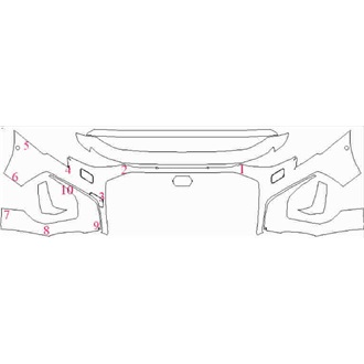 2020- Audi S3 Base, Vorsprung Sportback Front Bumper with Sensors and Washers pre cut kit