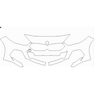 2020- BMW 2 Gran Coupe M Front Bumper without Sensors pre cut kit