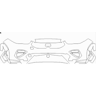 2020- BMW 2 Gran Coupe Sport Front Bumper without Sensors pre cut kit