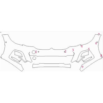 2019- BMW 3 M340i Front Bumper with Sensors pre cut kit