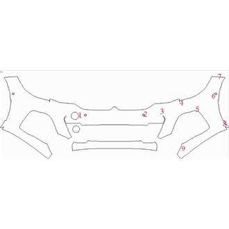 2019- BMW 3 M Sport Front Bumper with Sensors pre cut kit