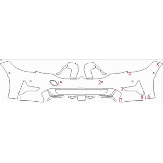 2019- BMW 3 Sport Front Bumper with Sensors pre cut kit