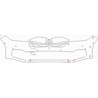 2019- BMW 7 Base/Base Hybrid Front Bumper with Sensors pre cut kit