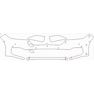 2019- BMW 7 Base/Base Hybrid (Long Wheelbase) Front Bumper with Sensors pre cut kit