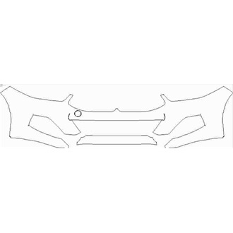 2018- BMW 8 Convertible Front Bumper without Sensors pre cut kit