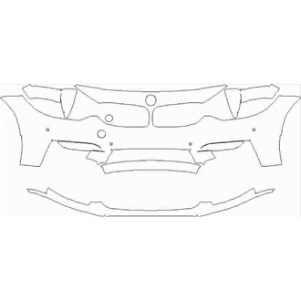 2018-2020 BMW M3 CS Saloon Front Bumper with Sensors pre cut kit