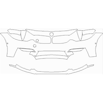 2018-2020 BMW M3 CS Saloon Front Bumper with Side Cameras pre cut kit