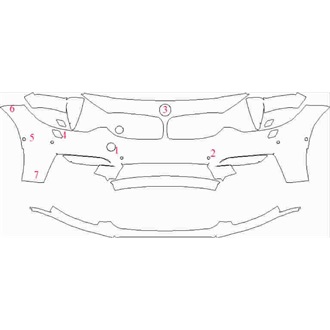 2018-2020 BMW M3 CS Saloon Front Bumper with Washers, Sensors, and Side Cameras pre cut kit