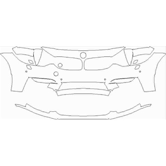 2018-2020 BMW M3 CS Saloon Front Bumper with Washers and Sensors pre cut kit
