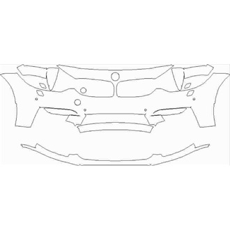 2018-2020 BMW M3 CS Saloon Front Bumper with Washers and Sensors pre cut kit