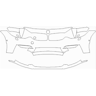 2018-2020 BMW M3 CS Saloon Front Bumper with Washers and Side Cameras pre cut kit