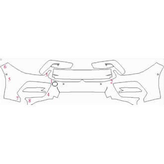 2019- BMW M8 Convertible Front Bumper with Sensors pre cut kit