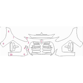 2020- BMW Series 4 M440i Convertible Front Bumper pre cut kit