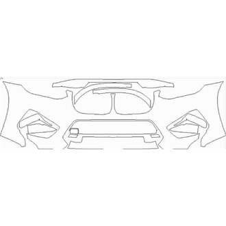 2019- BMW X4 M Front Bumper without Sensors pre cut kit