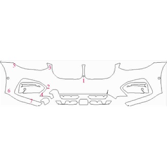 2018- BMW X4 Sport Front Bumper with Sensors and Camera pre cut kit