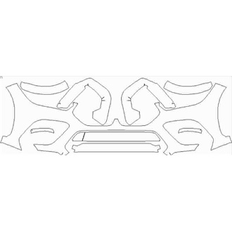 2020- BMW X6 M Front Bumper without Sensors pre cut kit