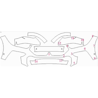 2019- BMW X6 M Sport Front Bumper with Sensors pre cut kit