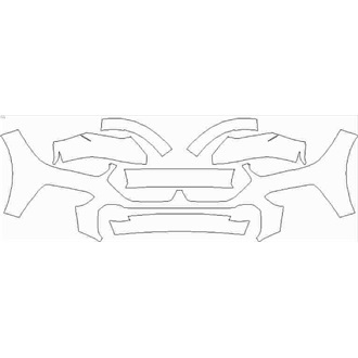 2019- BMW X6 M Sport Front Bumper without Sensors pre cut kit