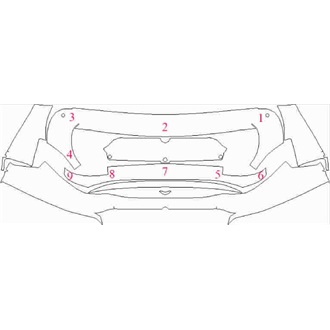 2020- Ferrari Monza SP2 Front Bumper with Sensors pre cut kit