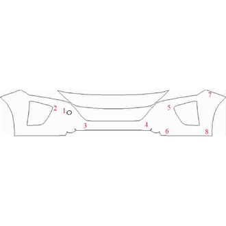 2020- Hyundai Ioniq Premium, Premium SE Front Bumper pre cut kit