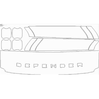 2020- Land Rover Defender Base/S/SE/First Edition with Explorer or Country Pack 90 Wear & Tear pre cut kit