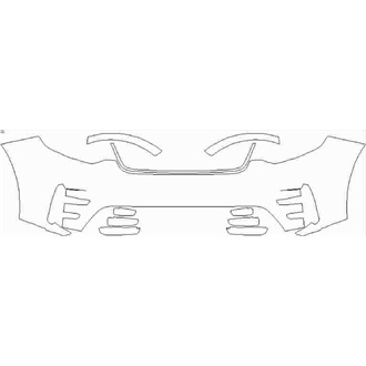 2020- Land Rover Discovery Landmark Edition Front Bumper without Sensors and Washers pre cut kit