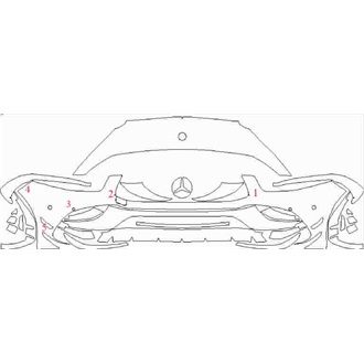 2020- Mercedes A Class A45s Aerodynamic Package Hatchback Front Bumper with Sensors pre cut kit