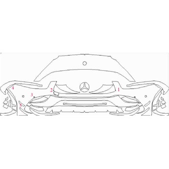 2020- Mercedes A Class A45s Aerodynamic Package Hatchback Front Bumper with Sensors pre cut kit
