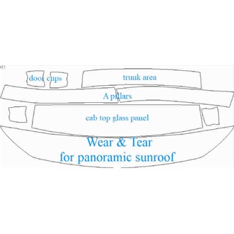 2020- Mercedes A Class A45s Aerodynamic Package Hatchback Wear & Tear for Panoramic Sunroof pre cut kit